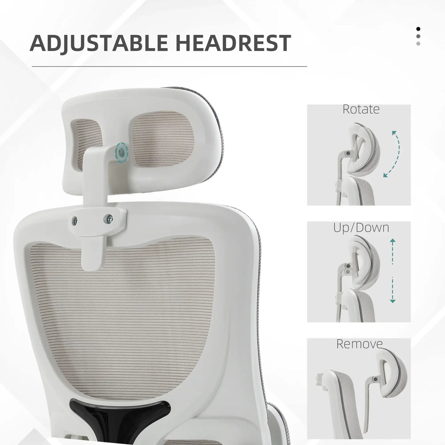 Ergonomic Office Chair, Auto-Adaptive Lumbar Support, Adjustable Headrest, Grey Executive & Manager Chairs at Gallery Canada