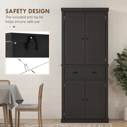 72 Kitchen Pantry, Freestanding Storage Cabinet, Black Kitchen Pantry Cabinets at Gallery Canada