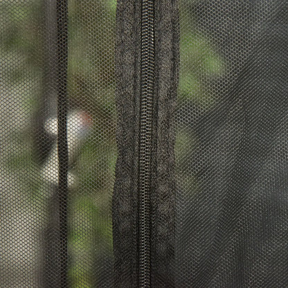 Patio Umbrella Bug Net, 7.5 Ft Mesh Screen with Zippered Door, Black Gazebo Sidewalls at Gallery Canada