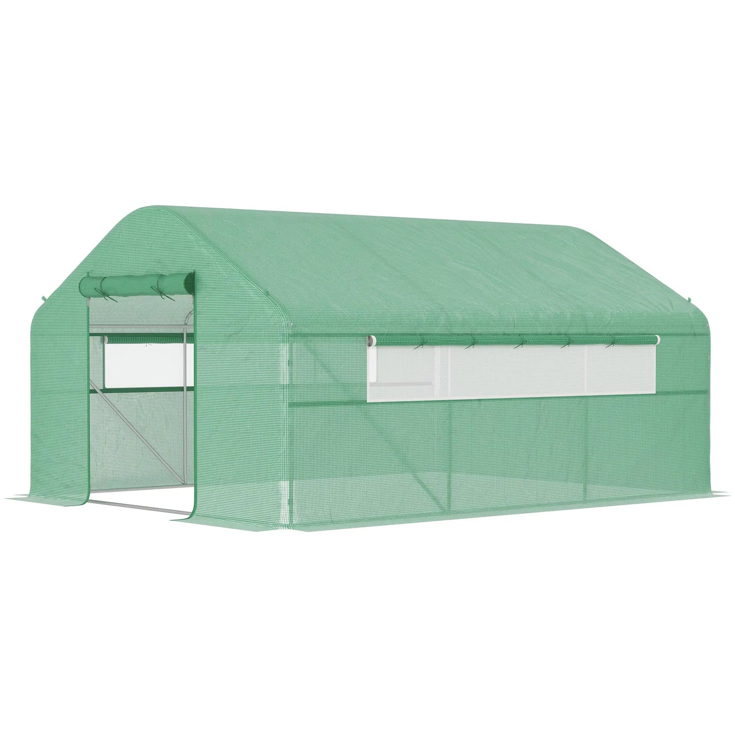 Walk-in Tunnel Greenhouse, Galvanized Steel Frame, 13' x 10' x 6.5', Green Tunnel Greenhouses Green at Gallery Canada