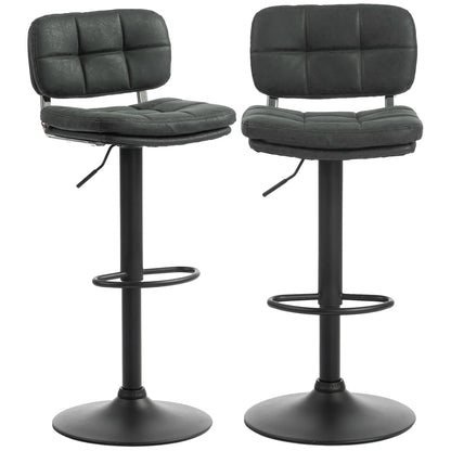 Bar Stools Set of 2, Swivel, Adjustable Height, PU Leather, PU Leather Bar Stools at Gallery Canada