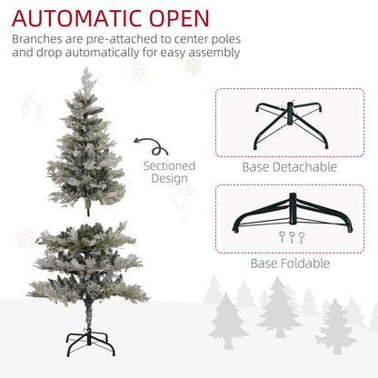 5 Feet Pencil Artificial Christmas Tree, 517 Cypress Branches, Auto Open, Green Pencil Christmas Trees at Gallery Canada