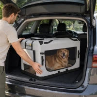 Soft Sided Pet Carrier Bag for Extra Large Dogs, Light Grey Dog Bike Trailers & Strollers at Gallery Canada