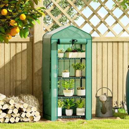 Mini Greenhouse With Screen Roof, 27.6" x 19.7" x 62.2", Green Mini Greenhouses at Gallery Canada