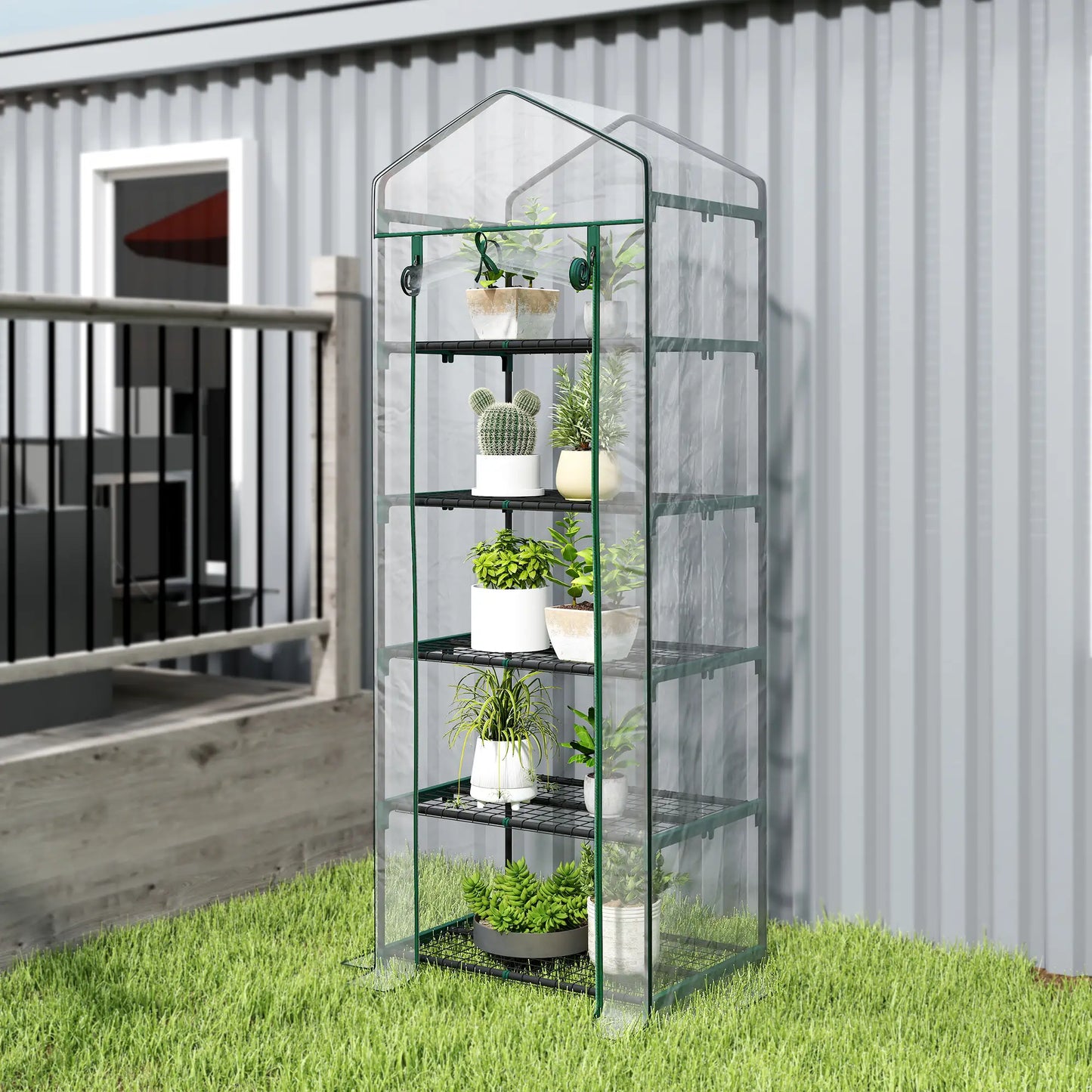 5 Tier Mini Greenhouse, Portable, Transparent, 27.25" x 19.25" x 76", Clear Portable Greenhouses at Gallery Canada