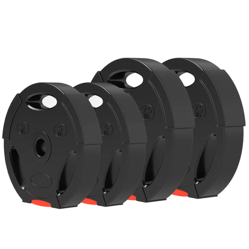 1-Inch Weight Plates, Barbell Weights Set, 2 x 17lbs + 2 x 11lbs