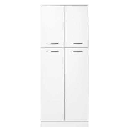 61" Pantry Cabinet, Kitchen Pantry Storage Cabinet with 2 Doors and Adjustable Shelves, Freestanding Storage Cabinet Kitchen Pantry Cabinets White at Gallery Canada