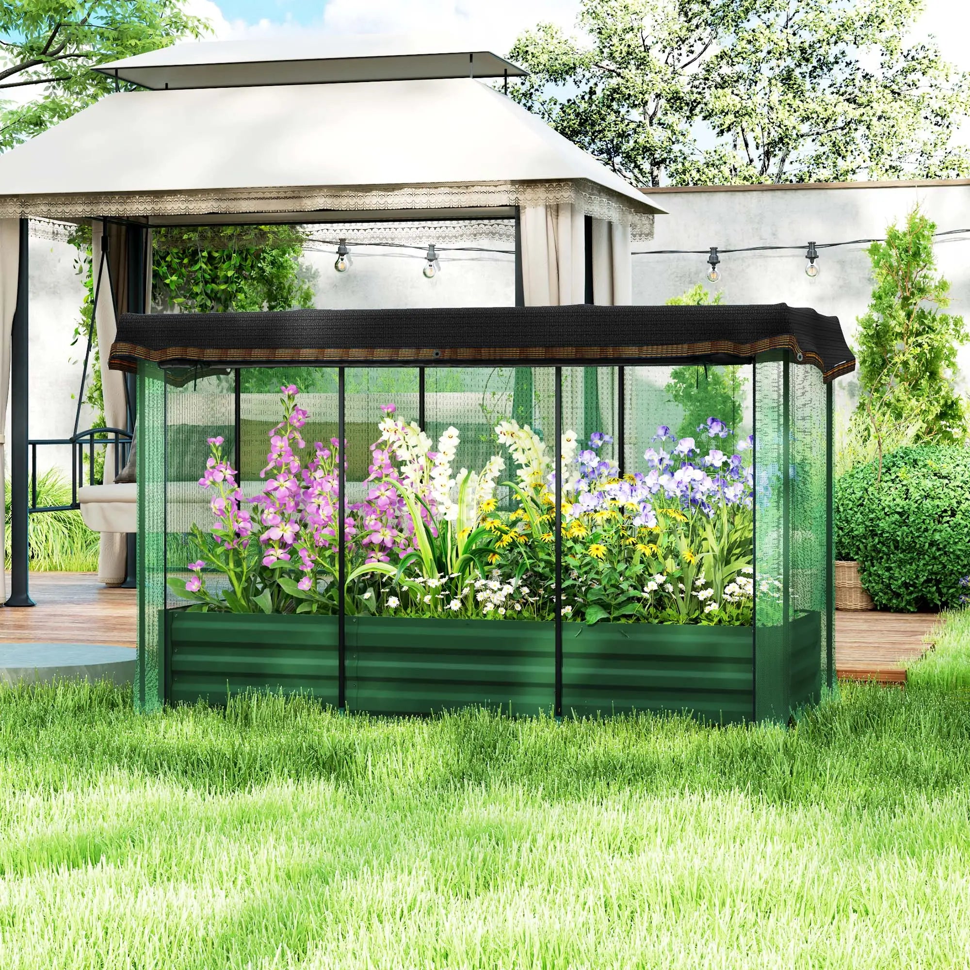 Galvanized Steel Planter Box, Raised Garden Bed, Crop Cage, Shade Cloth Raised Garden Beds at Gallery Canada