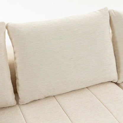3 Seater Chenille Cloud Couch, Spring Cushion, Beige