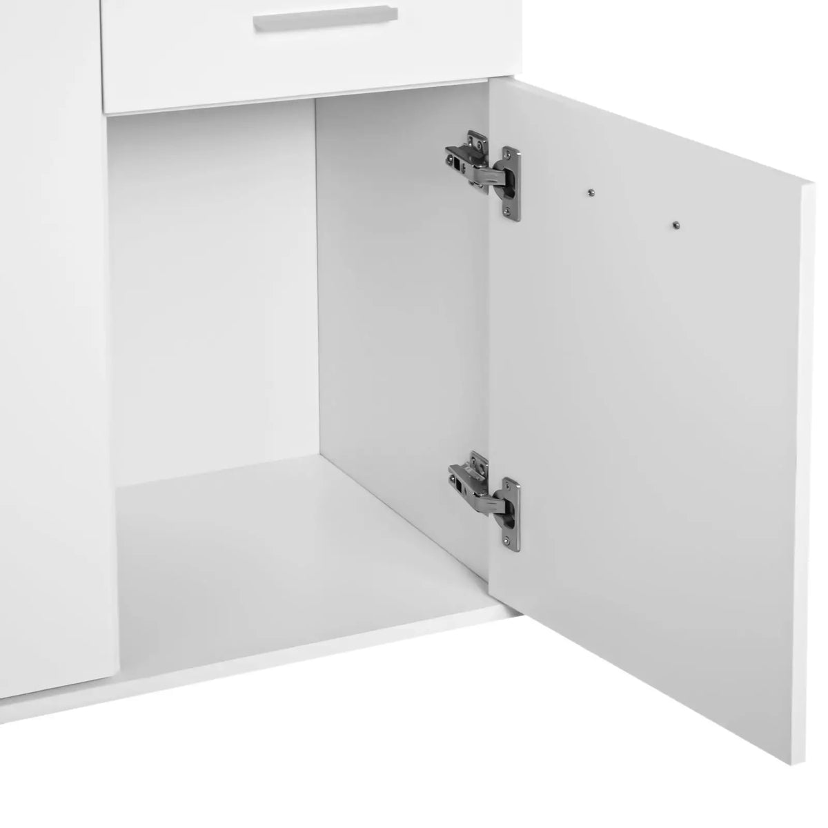High Gloss Sideboard, 2 Drawers, 2 Doors, Adjustable Shelf, White Storage Cabinets at Gallery Canada