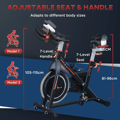 Upright Stationary Exercise Bike, Adjustable Resistance, LCD Monitor, Black Exercise & Stationary Bikes at Gallery Canada