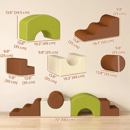 5-Piece Foam Climbing Blocks, Non-Slip, Washable Cover for Crawling Kids Gym & Playmats at Gallery Canada