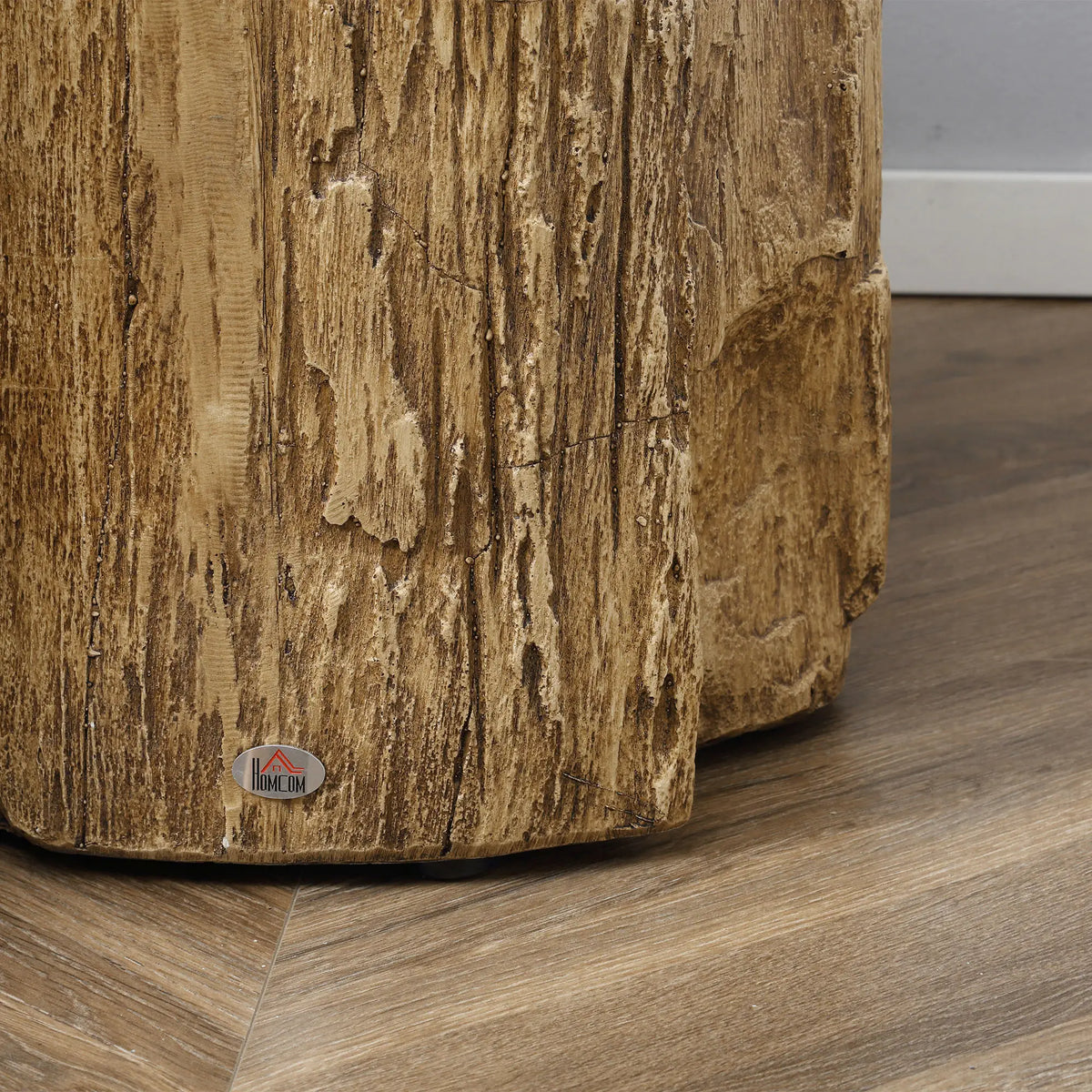 Concrete Finish Side Table, Lightweight, 17", Natural Brown Side Tables at Gallery Canada