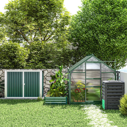 6.2' x 8.3' x 6.6' Polycarbonate Greenhouse, Walk-In w/ Slide Door, Clear Walk In Greenhouses at Gallery Canada