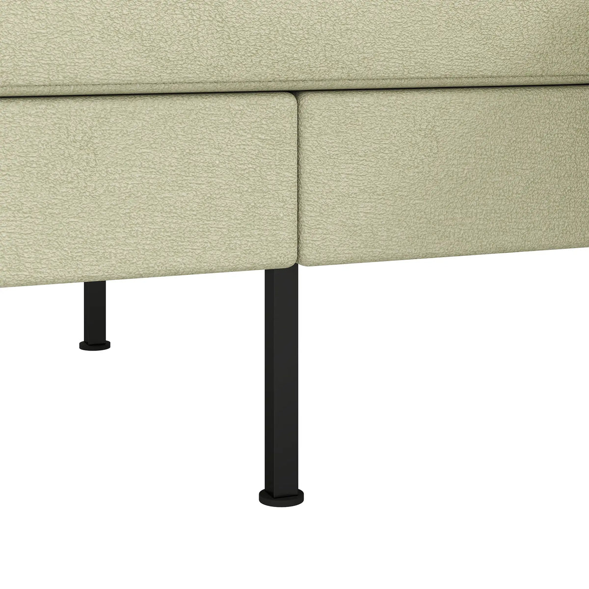 78" L-Shaped 3-Seater Sofa with Ottoman, Beige, Beige L Shaped Couchs at Gallery Canada