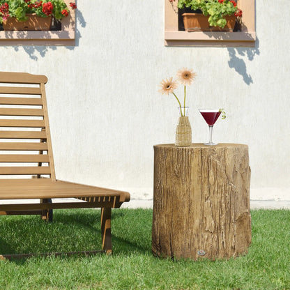 Concrete Finish Side Table, Lightweight, 17", Natural Brown Side Tables at Gallery Canada