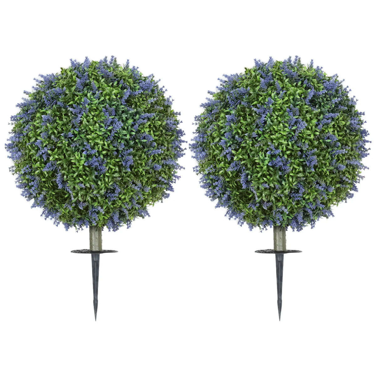 Artificial Lavender Plants, Set Of 2, UV Protected, Indoor Outdoor Decor, Purple Artificial Trees Purple, Green at Gallery Canada