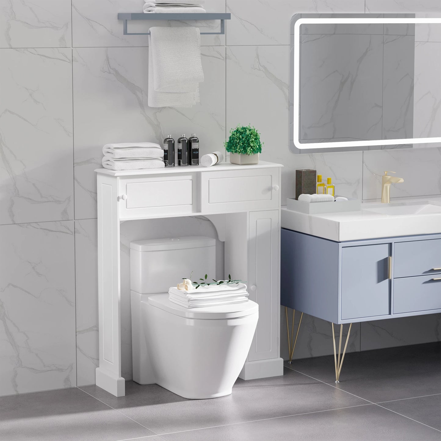Over Toilet Storage, Bathroom Cabinet, 2 Sliding Doors, 3 Shelves Over The Toilet Storage at Gallery Canada