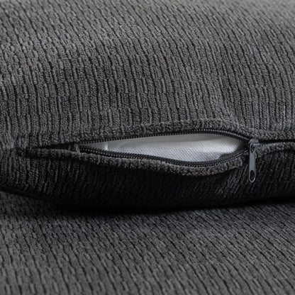 U Shaped Sectional Sofa Bed, 113" Pull Out Sleeper, Dark Grey 3-Seater Sofas at Gallery Canada