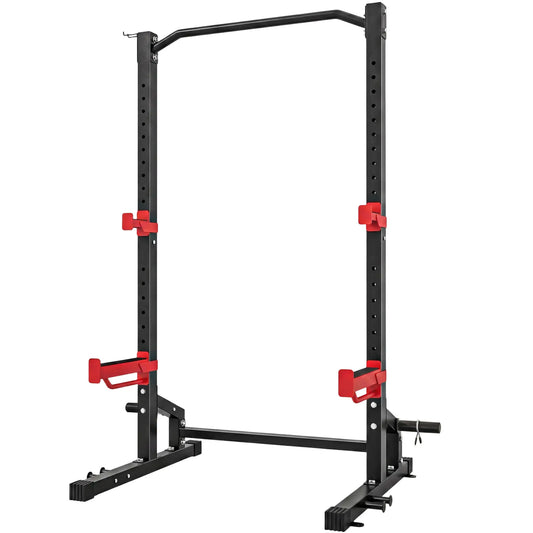 Power Cage Squat Rack, 1100LB, Pull-Up Bar, J-Hooks, Plate Storage Power Towers Black at Gallery Canada