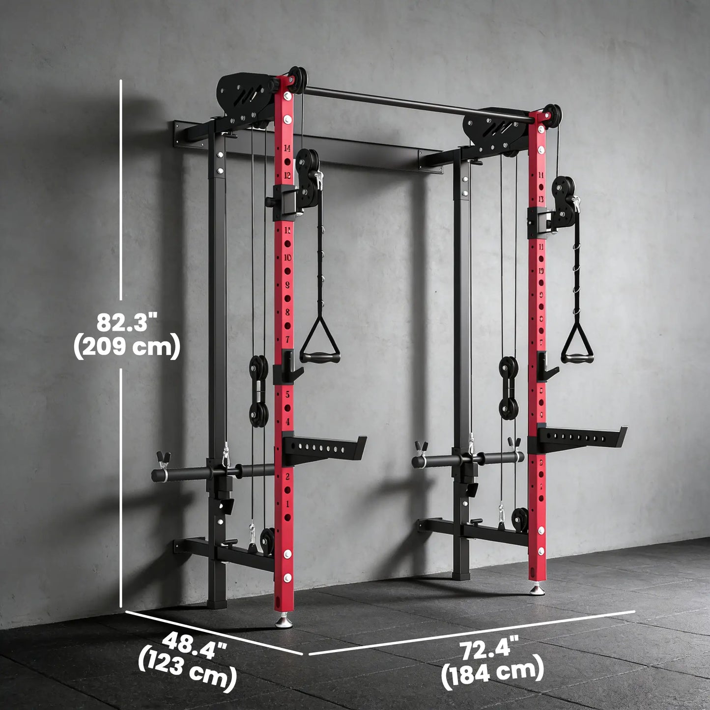 Foldable Power Cage With Pull-Up Bar, Cable Pulley System, 1540 Lbs Power Towers at Gallery Canada