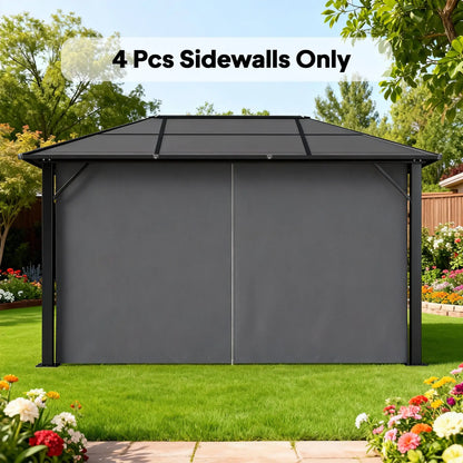 10' x 12' Gazebo Sidewall Set, 4 Panels, Grey Gazebo Sidewalls at Gallery Canada