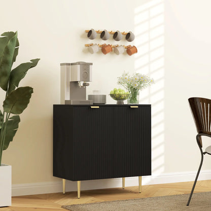 Modern Kitchen Storage Cabinet, Adjustable Shelves, Metal Legs, Black Bar Cabinets at Gallery Canada