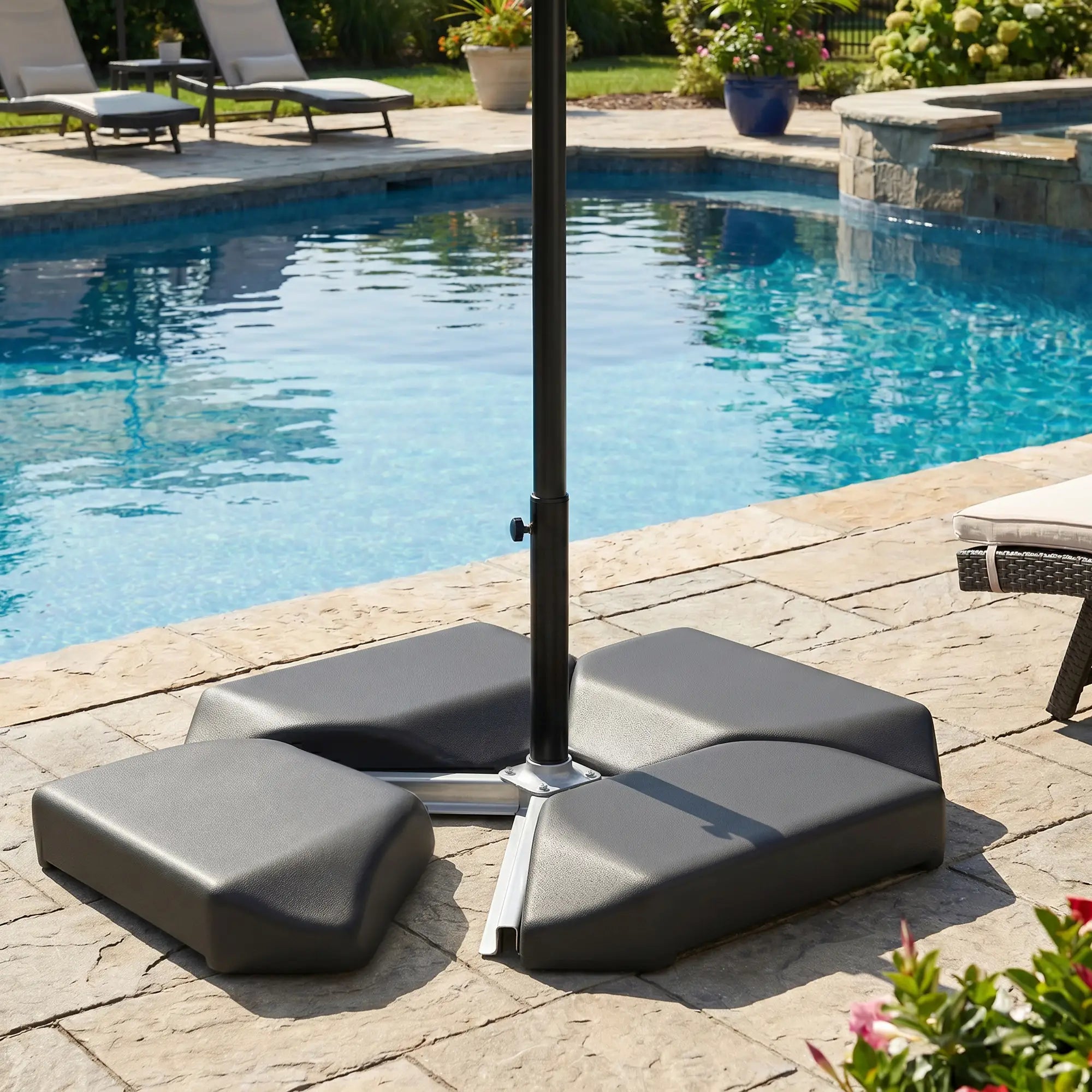 Cantilever Umbrella Base Weights, 4PCs, HDPE Water Or Sand Filled Umbrella Bases at Gallery Canada