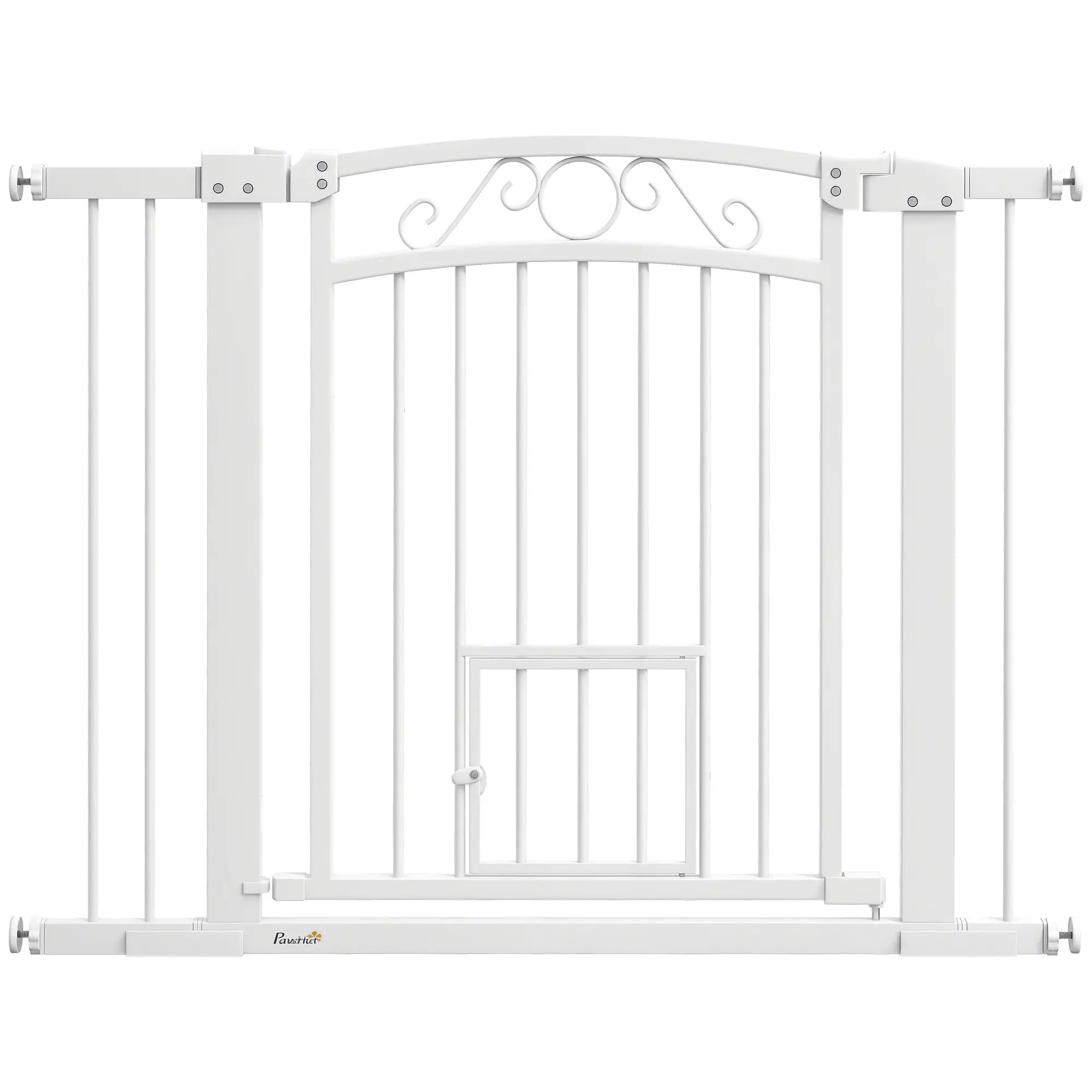 Walk Through Dog Gate, Small Pet Door, Auto Close, 30