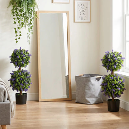 2.3ft Artificial Lavender Plants, Set of 2 with Pot, Indoor Outdoor Decor Artificial Trees at Gallery Canada