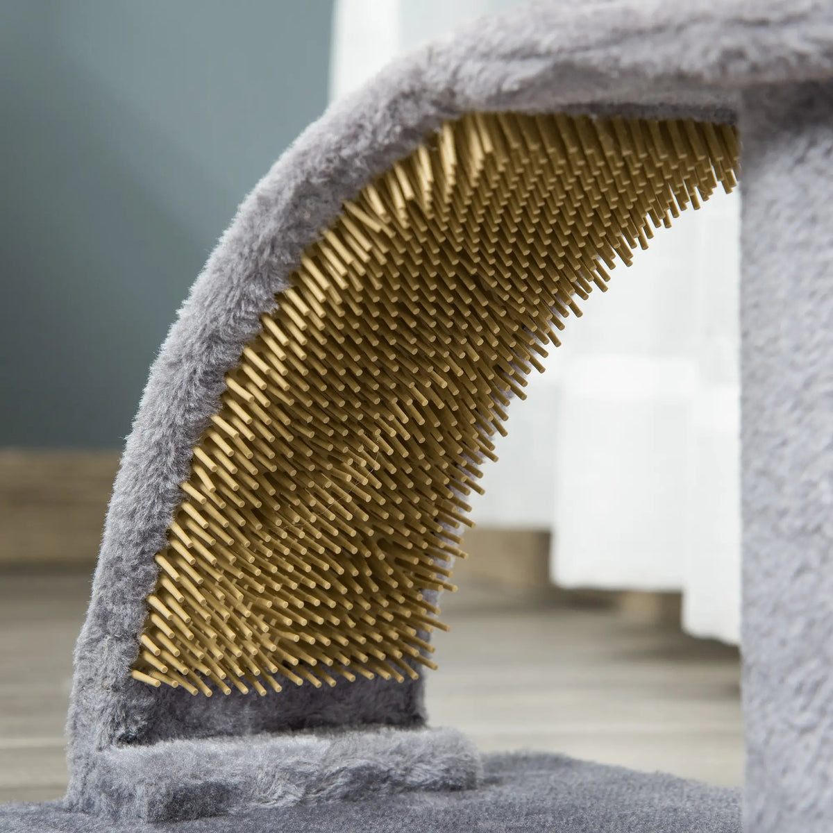 17" Small Cat Tree, Jute Scratching Post, Curved Board, Dangling Ball, Grey Cat Trees at Gallery Canada