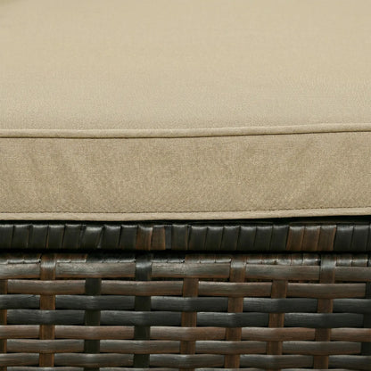 3-Piece Patio Furniture Set, Outdoor PE Rattan Sofa, Khaki Patio Furniture Sets at Gallery Canada