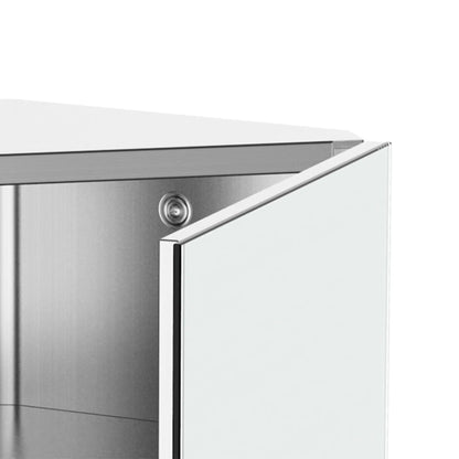 Wall Mounted Bathroom Corner Mirror Cabinet, Single Door, Stainless Steel Mirror Medicine Cabinets at Gallery Canada