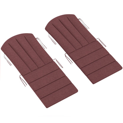 Set of 2 Patio Chair Cushions, High Back Adirondack, High-Density Foam, Wine Red Patio Chair Cushions Wine Red at Gallery Canada