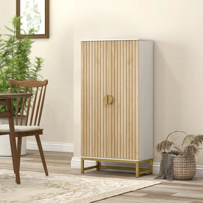 47" Kitchen Pantry Cabinet, Freestanding Storage with Adjustable Shelves, White Kitchen Pantry Cabinets at Gallery Canada