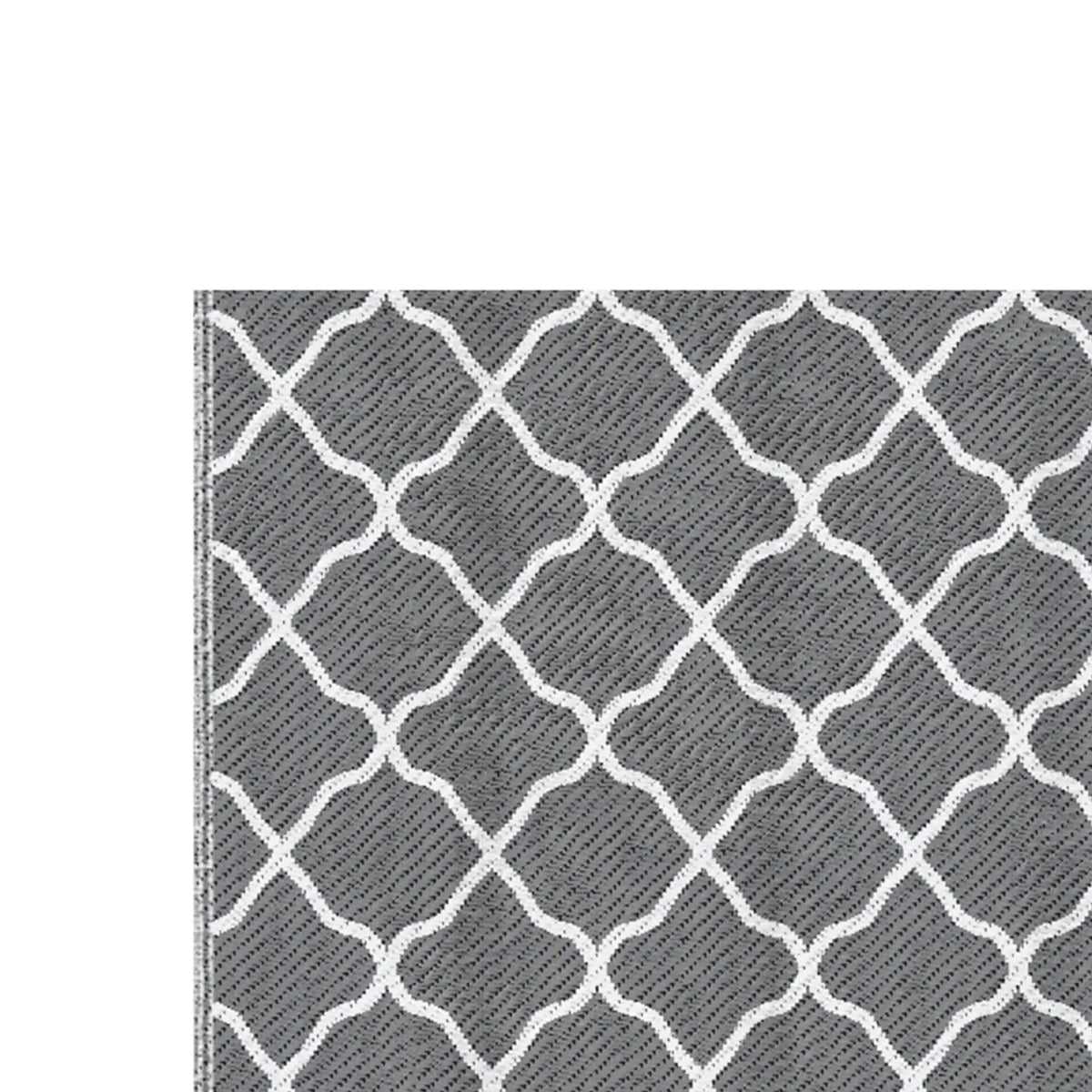 Waterproof Outdoor Rug, 6' x 9', Reversible Mat, Grey & White Outdoor Reversible Rugs at Gallery Canada