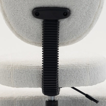 Ergonomic Cross Legged Office Chair, 360 Swivel, Cream Task Chairs at Gallery Canada