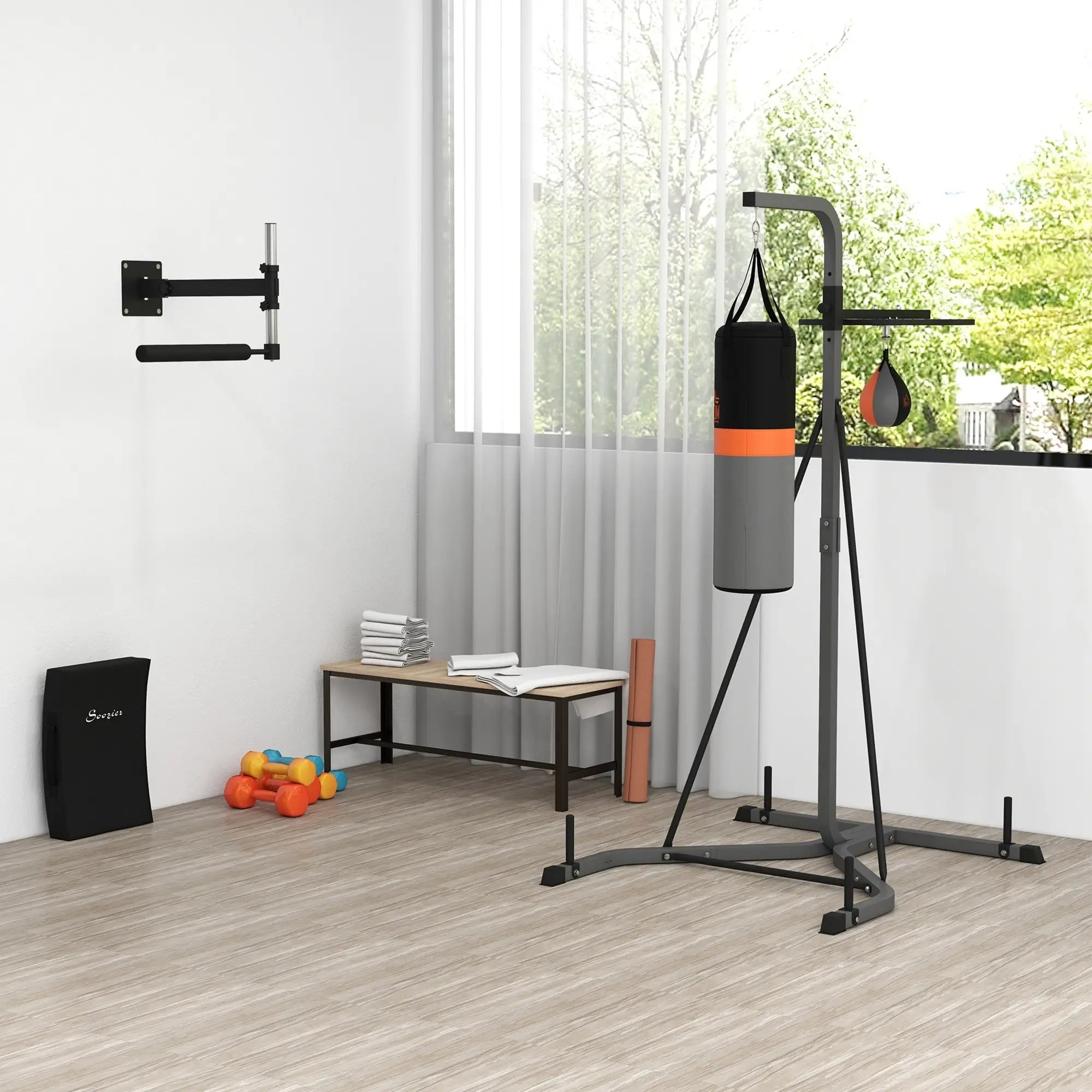 Punching Bag Stand, Speed Ball Holder, 45.25