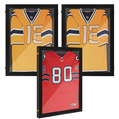 Jersey Display Frame Set, Acrylic Sports Shirt Shadow Box, 23.5" x 31.5", Black Jersey Display Cases at Gallery Canada
