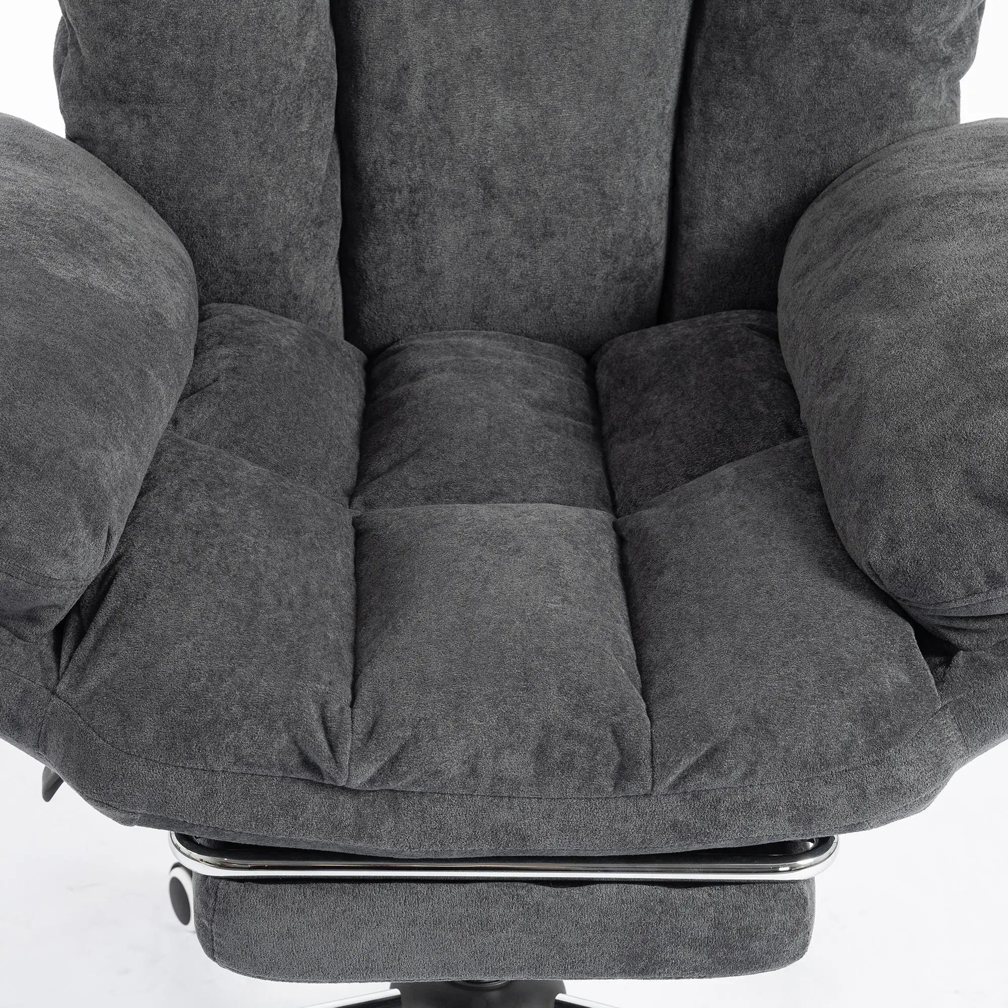 Criss Cross Chair With Wheels, Waterfall Armrests, Dark Grey, Dark Grey Task Chairs at Gallery Canada