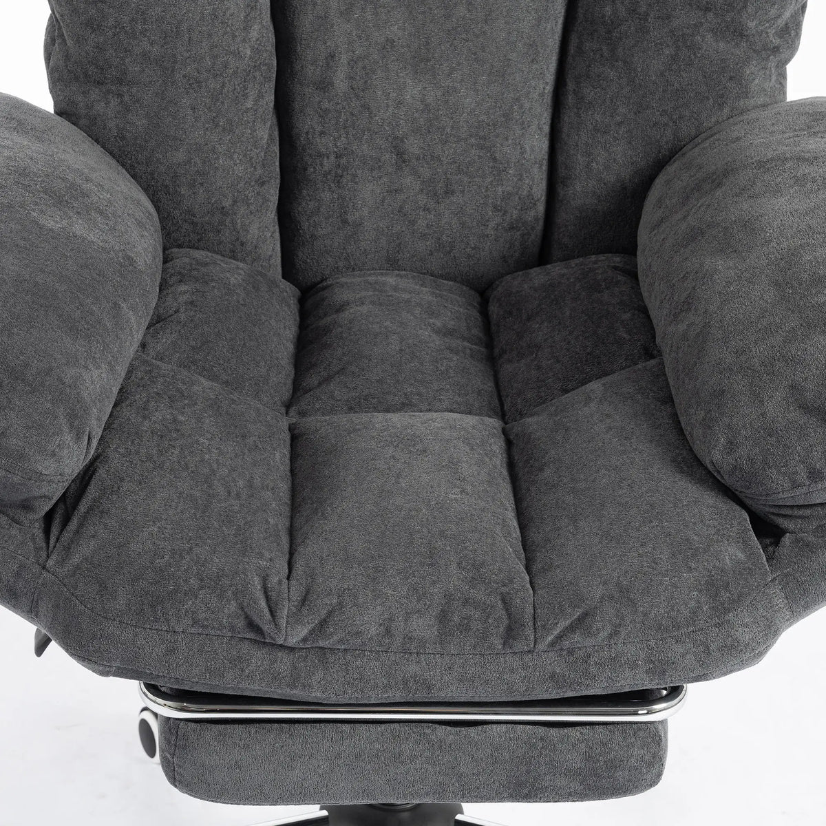 Criss Cross Chair With Wheels, Waterfall Armrests, Dark Grey, Dark Grey Task Chairs at Gallery Canada