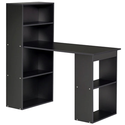 Modern Computer Desk With Storage, 47" Writing Workstation, Black Writing Desks Black at Gallery Canada
