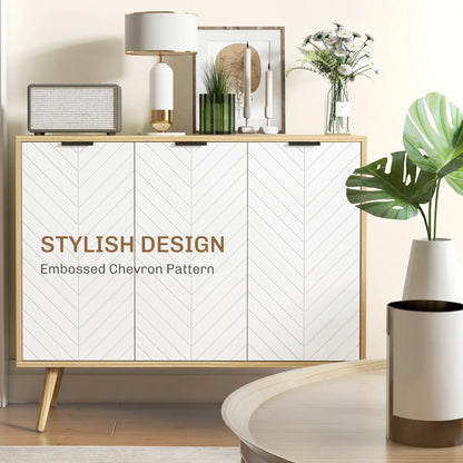 Modern Sideboard, Dining Cabinet with Adjustable Shelves, Natural Bar Cabinets at Gallery Canada