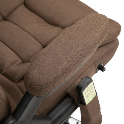 Reclining Massage Office Chair, High Back, Swivel Wheels, Brown Massage Chairs at Gallery Canada