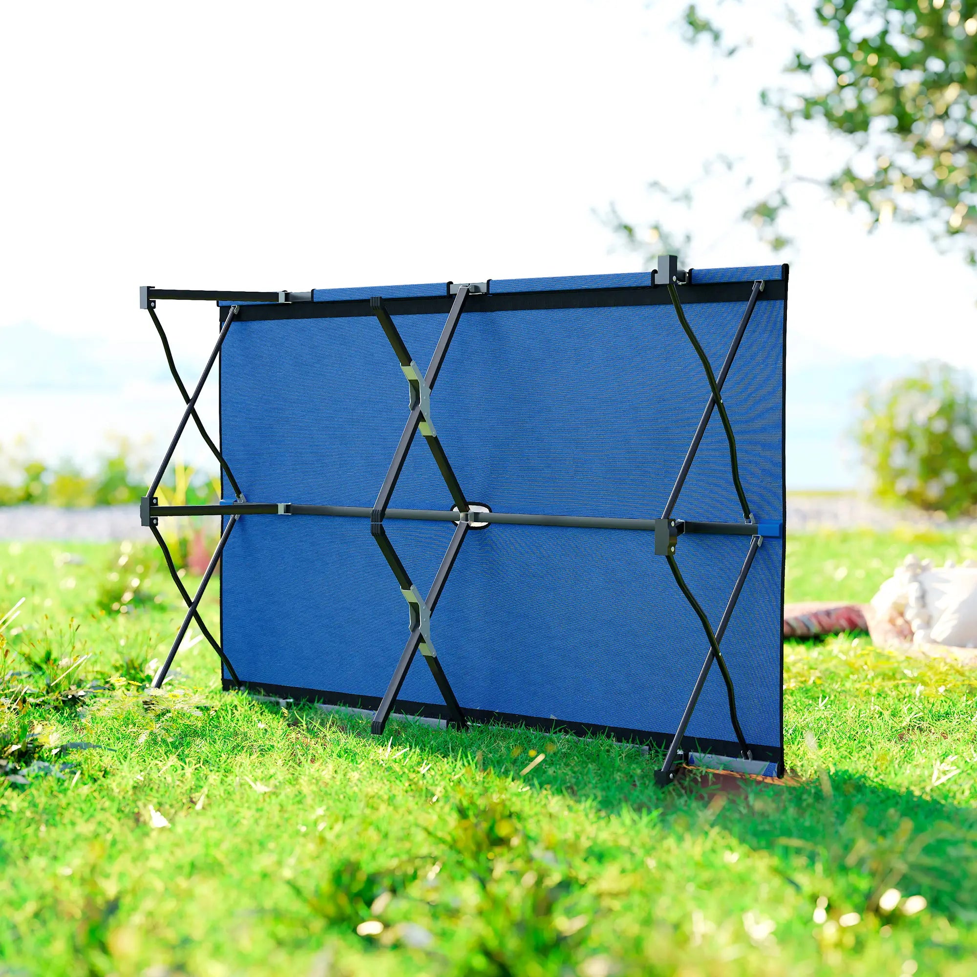 Two Person Folding Camping Cot, Outdoor Portable Double Bed, Blue Camping Cots at Gallery Canada