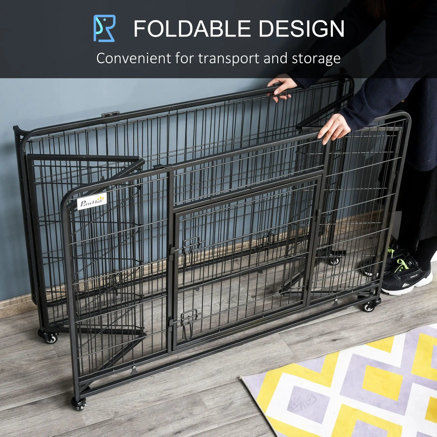 Heavy Duty Folding Dog Crate, Extra Large, 49" x 30" x 32" Houses, Kennels & Pens at Gallery Canada