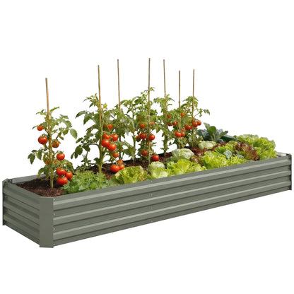 8'x2'x1' Galvanized Raised Bed, Large Elevated Planter Box, Galvanized Galvanized Planter Boxes at Gallery Canada