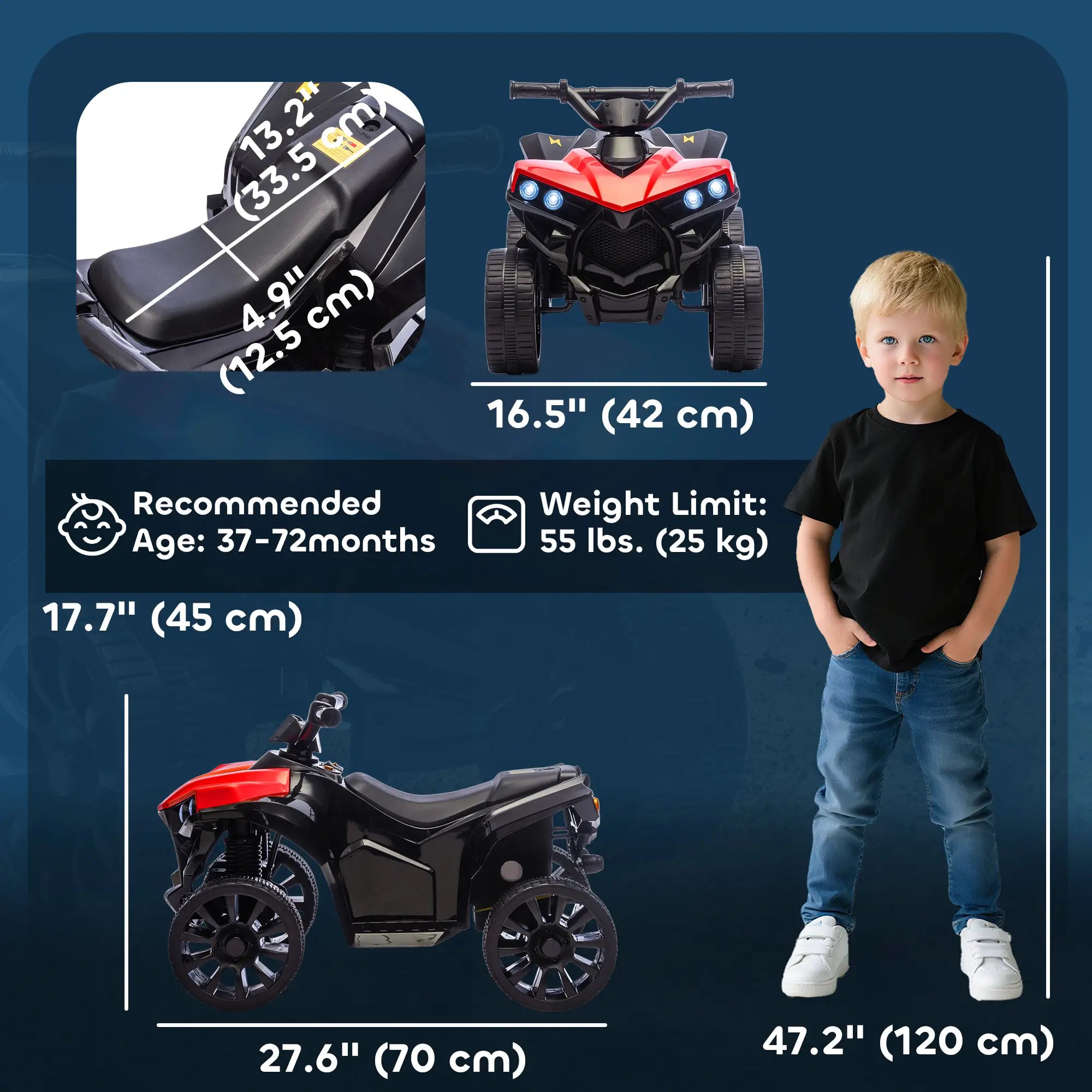 6V Kids ATV, 4 Wheeler Electric Ride on Car, for Ages 3-8, Red Electric Toy Cars at Gallery Canada