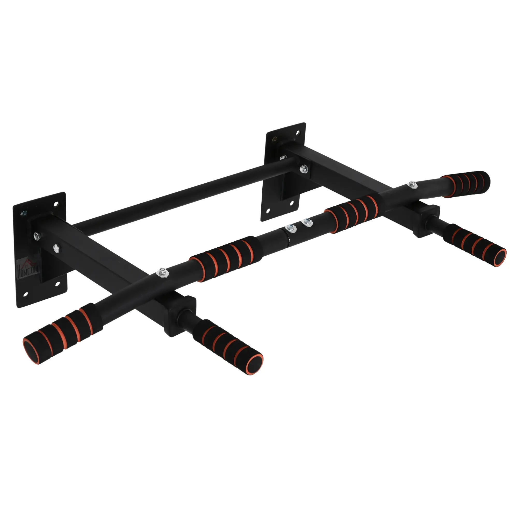 Wall Mount Pull Up Bar, Upper Body Strength Training, Non-Slip Foam, Black Pull Up Bars Black at Gallery Canada