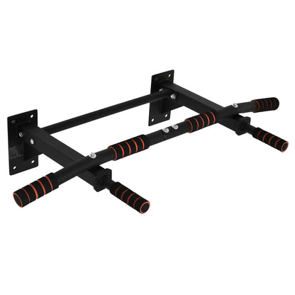 Wall Mount Pull Up Bar, Upper Body Strength Training, Non-Slip Foam, Black Pull Up Bars Black at Gallery Canada